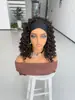 Peluca de diadema cruzada europea y americana, cinta de seda de hielo, cabello rizado pequeño, permanente de maíz, peluca de diadema de fibra sintética