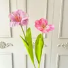 Flor de tulipán artificial individual con un toque de alta gama para decoración de sala de estar en casa, arreglo de escena de boda, arreglo floral