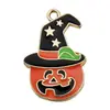 79 Dibujos Animados Goteo de Aceite Halloween Calabaza Murciélago Fantasma Colgante de Aleación DIY Accesorios para Pulsera con Cuentas