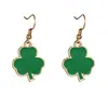 Brincos de liga para festa do Festival Irlandês transfronteiriço europeu e americano moda St. Brincos de chapéu de trevo do Dia de São Patrício para mulheres