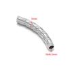 Colgante horizontal en espiral de acero inoxidable dorado de 37 mm de longitud con forma de codo, ideal para hacer pendientes, collares y pulseras, accesorios de joyería al por mayor.