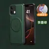 Adecuado para Funda de Teléfono Móvil Opporeno16F, Realme16Pro Textura de Cuero Succión Magnética Soporte Metálico A6C Funda Protectora C85