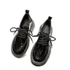 Zapatos de cuero retro para mujer, estilo británico, con cordones, suela gruesa, modelo nuevo de otoño 2026, punta redonda, zapatos de moda para combinar con faldas