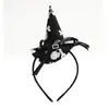 Diadema de Sombrero de Bruja de Halloween Moda Divertida Creativa Diadema Festival de Fantasmas Juego de Rol Diabólico Murciélago Goma para el Cabello