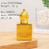 Botellas de Perfume Cuadradas con Forma de Corona Redonda de 6-15 ML Botellas de Vidrio con Bola Rodante Botellas Portátiles de Vidrio con Bola Rodante para Cosméticos Chapadas en Oro