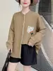 Coleção Primavera 2026: Camisa Longa de Gaze de Algodão Dupla Camada Fresca e Casual para Mulheres, Blusa Doce com Acabamento em Renda Atacado