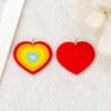 Acrílico estampado en relieve corazón de amor aretes DIY aretes material para collar con agujeros