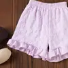 Amazon Transfronterizo Conjunto de Verano para Niñas Nuevo Estilo Coreano Casual y Cómodo Blanco Floral de Manga Corta con Pantalones Cortos para Niños Pequeños y Medianos