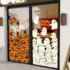 Calcomanías Decorativas de Halloween Puerta de Vidrio Arreglo de Atmósfera de Terror Calabaza Fantasma Adhesivos Estáticos para Ventana Accesorios de Bar Sala de Escape