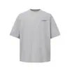 Ru Meng Marca de Moda Americana Estampado de Letras Sencillo Básico Camiseta de Manga Corta Hombre Verano Tendencia ins Holgado Top de Media Manga