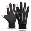 Luvas Quentes Masculinas para Uso Externo no Inverno Esportes ao Ar Livre Ciclismo Motocicleta À Prova de Vento Ciclismo Luvas de Veludo Espessadas Tela Sensível ao Toque