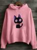 Sudadera con Capucha de Manga Larga y Manga Corta para Mujer Transfronteriza Modelo Nuevo 2025 Comercio Exterior Tela Rayada Estampado Digital de Dibujos Animados D