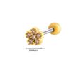 Henson Shake Tone Taobao Recomendado Clavo de Oreja Color de Moda Estrella de Cinco Puntas Moño Acero Inoxidable Varilla Fina Aretes de Tornillo