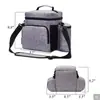 Bolsa Térmica para Almoço Grande Capacidade em Tecido Oxford Impermeável, Bolsa Portátil Multifuncional para Uso ao Ar Livre, Bolsa de Ombro Única para Lazer, Bolsa de Gelo com Isolamento Térmico