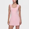 Vestido transfronteiriço com bojo, leggings, respirável e de secagem rápida, para fitness ao ar livre, esportes, corrida, saia-short de tênis anti-exposição para mulheres