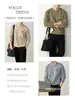 ¡Lana de Oveja y Modal! Tejido de punto básico bordado en relieve de alta gama, cálido para el invierno, lujo accesible, tejido casual para hombre