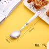 Juego de Cuchara y Tenedor de Acero Inoxidable con Cabeza de Gato de Dibujos Animados para el Hogar, Estudiante, Cubiertos Lindos, Mango de Cerámica, Cuchara de Postre, Tenedor, Cuchara