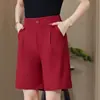 Shorts para Mujer 2026 Verano Nuevo Estilo Línea A Pantalones de Cinco Puntos Sueltos Finos Adelgazantes Casuales Pantalones de Pierna Ancha