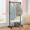 Tendedero de ropa simple de pie para dormitorio, Barra de ropa plegable para el hogar, Tendedero para balcón interior, Perchero para secar ropa, Armario