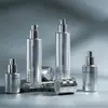 Nuevo Juego de Botellas Redondas Botella de Loción de 100 ml Botella Blanca Mate Botella de Solución Original para Cosméticos y Cuidado de la Piel Botella de Esencia de 30 ml
