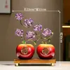 Adorno de Árbol de Cristal Dorado Caqui, Nuevo Estilo Chino para Sala de Estar, Vestíbulo, Aparador de Vinos, Regalo de Alta Gama para Líderes y Ancianos