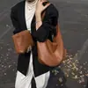 Bolsa Tote Retrô Estilo Preguiçoso 2025 Novo Estilo Simples Grande Capacidade High-End Moda Feminina Versátil Bolsa de Ombro de Axila
