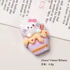 Acessórios de Resina DIY Desenho Animado, Gato Sobremesa Cola de Creme Presilhas de Cabelo, Capa de Celular Fivela de Sapato Chaveiro Acessórios de Pingente