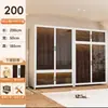 Guarda-Roupa de Aço Estilo Moderno para Armazenamento no Quarto, Guarda-Roupa de Chão para Apartamento de Aluguel Infantil, Cabideiro de Armazenamento à Prova de Poeira para Adultos
