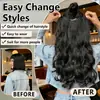 Extensiones de cabello de cinco piezas y una pieza para cabello largo y rizado, al por mayor transfronterizas, para mayor volumen, voluminosas, invisibles, sin costuras.