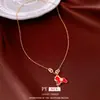 Pulseira Colar de Cavalo do Ano do Zodíaco Banhada a Ouro Real Estilo Chinês Corrente de Suéter de Luxo Leve Conjunto de Joias Simples Elegantes para Mulheres