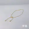 Collar ajustable con cadena para clavícula de mujer, diseño de lujo, sencillo, de Internet, sin color, 2021