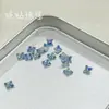 Paquete de Materiales DIY Trébol de Cuatro Hojas de la Suerte de Dos Tonos 4*4mm Circonita Cúbica Oxidada Color Degradado Accesorios Hechos a Mano con Cierre de Presión