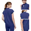 Uniforme de quirófano personalizado con logo en relieve, de manga corta, transpirable y que absorbe la humedad, diseño de lote pequeño, uniforme de enfermera europeo y americano
