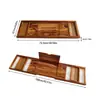 Nuevo Estante de Almacenamiento Retráctil y Ajustable de Madera de Bambú para Tina de Baño Hotel SPA Hogar Estante para Tina de Baño Baño