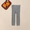Pantalones hasta el tobillo para bebé Clase A de doble aguja transfronterizos, leggings para niña estilo coreano de rayas anchas, pantimedias finas para niños de primavera y otoño