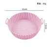 Panela de Silicone para Assar Prato de Churrasco Tapete Air Fryer Panela de Silicone para Assar Assadeira Bandeja de Forno Doméstica Venda Quente Transfronteiriça