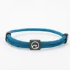 Nuevo Pulsera de Cuerda de Milán Multicolor Transfronteriza Ola Acero Inoxidable Negro Grabado Pulsera de Cuerda Trenzada Ajustable