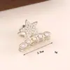 Pinza Pequeña de Perla tamaño pequeño Pasador de Cabello con Pedrería Pinza de Agarre de Lazo de Lujo Ligero con Clip para Flequillo de Diamante Pinza de Tiburón Pinza para el Cabello de Mujer