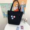 Bolsa de Lona Estilo Japonês Bolsa de Ombro Casual para Mulheres com Design Único, Bolsa Mensageira Vintage de Grande Capacidade para o Dia a Dia