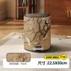 Lixeira de Couro Hemu Cheng Alta Aparência Estilo Meio Antigo Sala de Estar Doméstica Luxo Leve Estilo Americano de Ponta Lixeira Vintage de Quarto