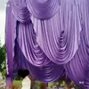 Tela Elástica para Boda Morada Seda de Leche para Boda Cortina de Techo Ola de Agua Multicapa Gasa Coreana Tejido Ecológico para Guardería