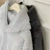 4006 Conjunto de Pijama Masculino Espesso com Capuz Inverno Novo Estilo Veludo Plus Quente Cardigan de Botão Roupa de Casa Pode Ser Usado ao Ar Livre