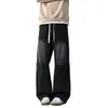 Jeans de Mezclilla con Salpicaduras de Color de Calle Nuevos para Hombre Primavera 2026, Pierna Recta, Versátiles, Pantalones para Hombre Talla Grande HKN936 Algodón