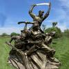 Escultura de Desenho Animado Grande de Fibra de Vidro para Exterior Modelo Decorativo Personalizado Ornamentos para Check-In em Pontos Turísticos Arte de Instalação Comercial