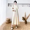 Vestido de punto de manga larga con cuello medio para mujer, nuevo estilo otoño e invierno, vestido largo de cintura ajustada, vestido suéter base adelgazante