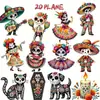 Nuevo producto transfronterizo: Adornos Colgantes de Madera de 12 Piezas para el Día de Muertos, Adecuados para Diversas Celebraciones Festivas y Decoraciones