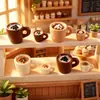 Mini dijes de taza de café de resina estilo retro de sanación, accesorios decorativos DIY hechos a mano, escenografía de caja sorpresa, decoración de fondo