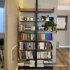 Estantería de Madera Maciza de Múltiples Niveles, Estilo Nórdico, de Pie, sin Instalación, Estantería Creativa para Apartamentos Pequeños, Estante para Libros Ilustrados Infantiles, Estante Divisor