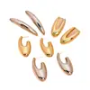 Pendientes Dorados Largos Ovalados Brillantes Estilo Europeo y Americano para Mujer, Set de Pendientes Sencillos de Alta Gama, Joyería para Orejas Versátil de Nicho al por Mayor
