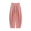 Pantalones de Seda Frescos de Verano Estilo Capullo Perezoso Aboutsea con Silueta de Moda para Cuerpo Tipo Pera, Pantalones Casuales Adelgazantes para Verano, Versátiles